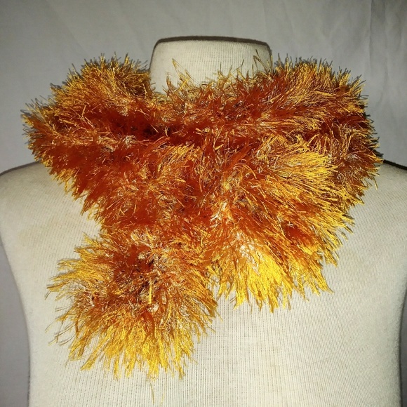 🧡 Tangerine Winter Scarf #hundredsofscarves - Picture 2 of 3